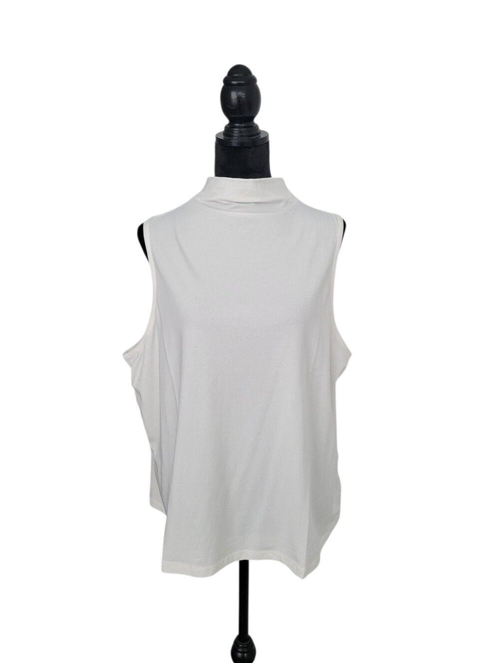 NWT Athleta White Mock Neck Sleeveless Outbound Tank